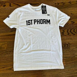 1st Phorm Men's White and Black T-shirt, men's large, new with tags!